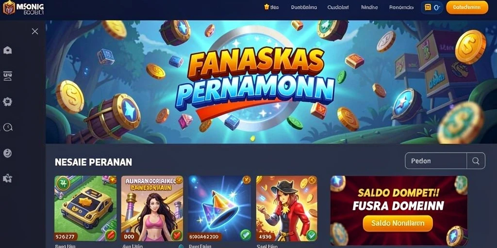 Screenshot menunjukkan tampilan utama game HOKIWIN dengan tampilan grafis yang menawan.