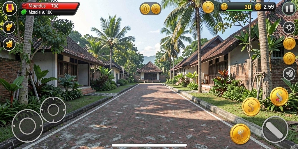 Screenshot menampilkan antarmuka permainan yang menarik.