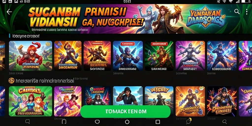 Layar utama RAJACORC dengan tampilan yang menarik.